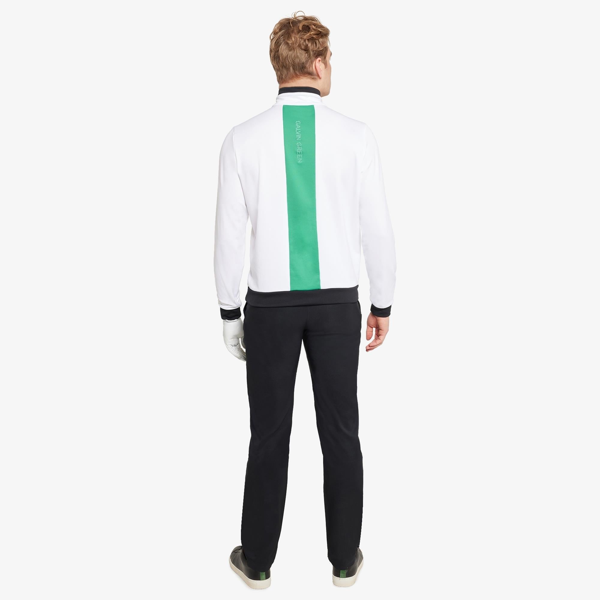 Galvin Green Dario Insula Mens Golf Mid Layer White/Golf Green